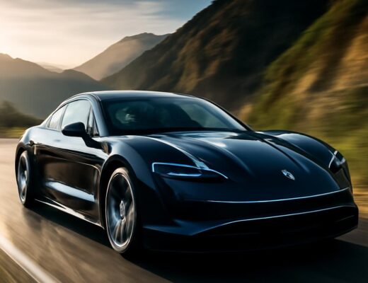 Porsche Taycan 2026 na slovenskej horskej ceste – luxusný elektromobil prémiovej značky