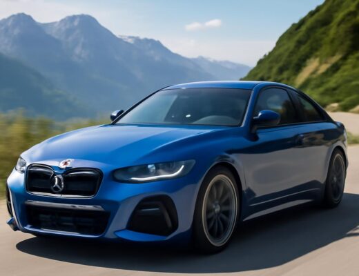 BMW i4 M50 elektrické M auto na ceste