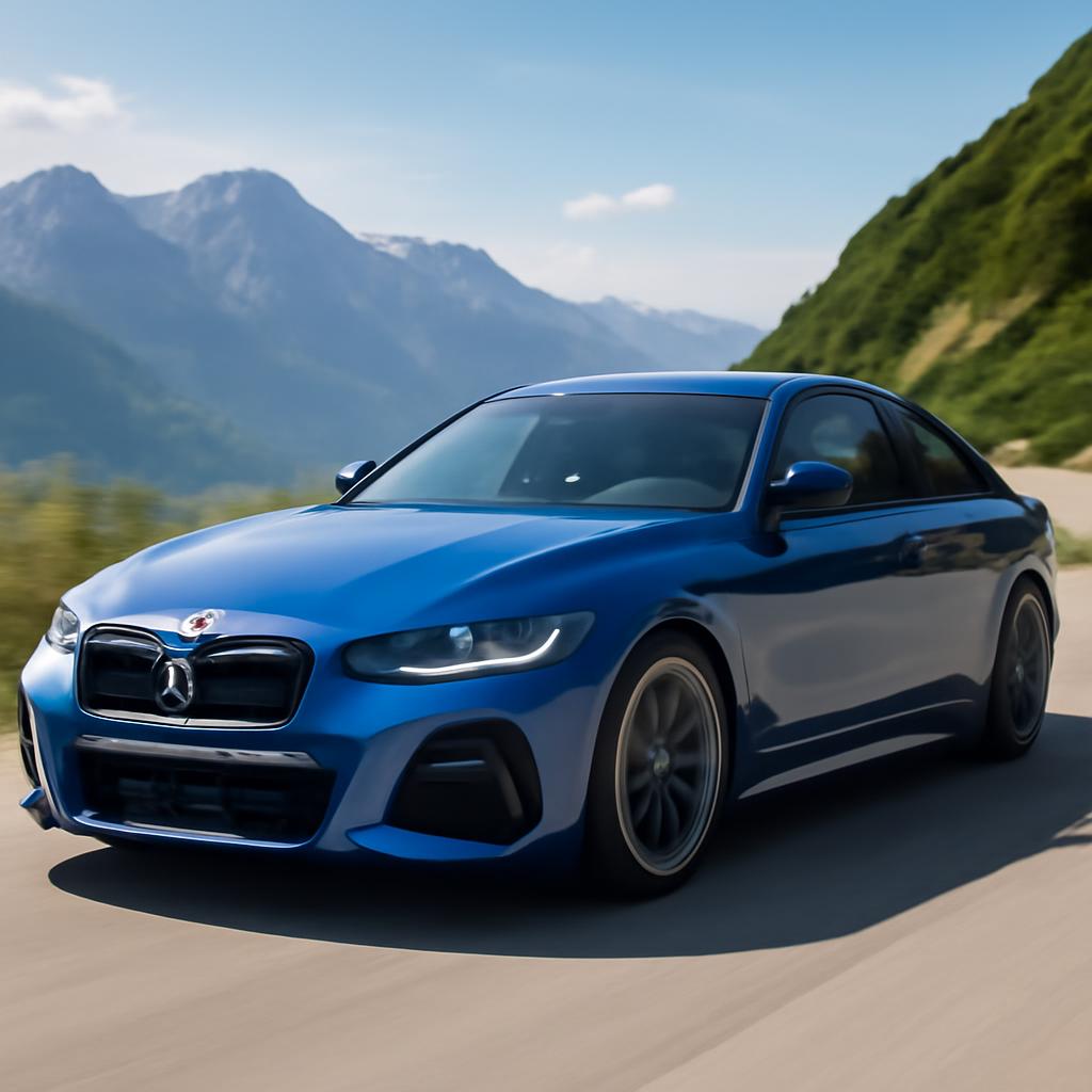 BMW i4 M50 elektrické M auto na ceste