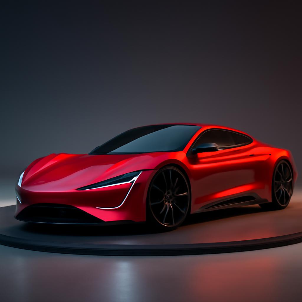 Futuristický elektrický športový automobil – ilustračný obrázok k Tesla Roadster 2026