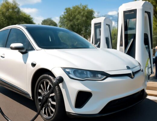 Verejné nabíjanie elektromobilu na rýchlonabíjacej stanici na Slovensku