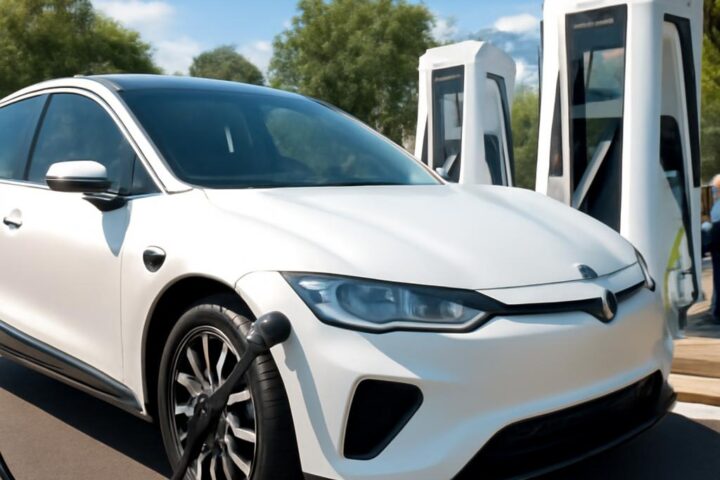 Verejné nabíjanie elektromobilu na rýchlonabíjacej stanici na Slovensku